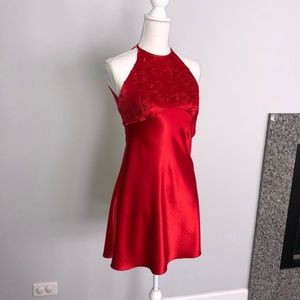 Vintage Zum Zum Red Halter Dress
